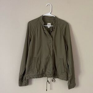 GAP Jacket Fall Green Zip-Up Lightweight Lyocell  Medium Coat